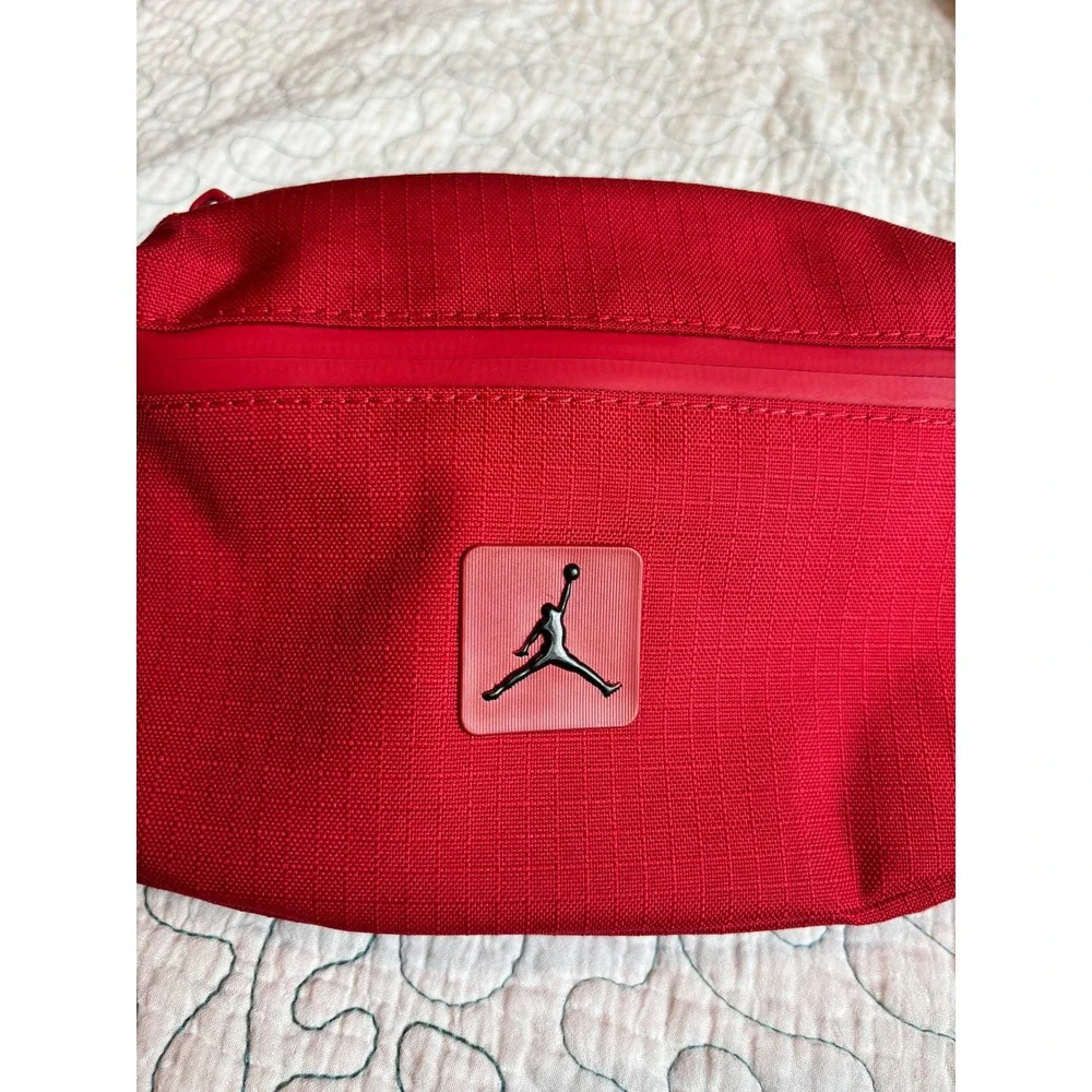 Jordan Red Cordura Crossbody Belt Bag Adjustable Strap